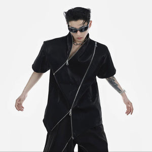 THE GOTH CHINA ZIP SHIRT