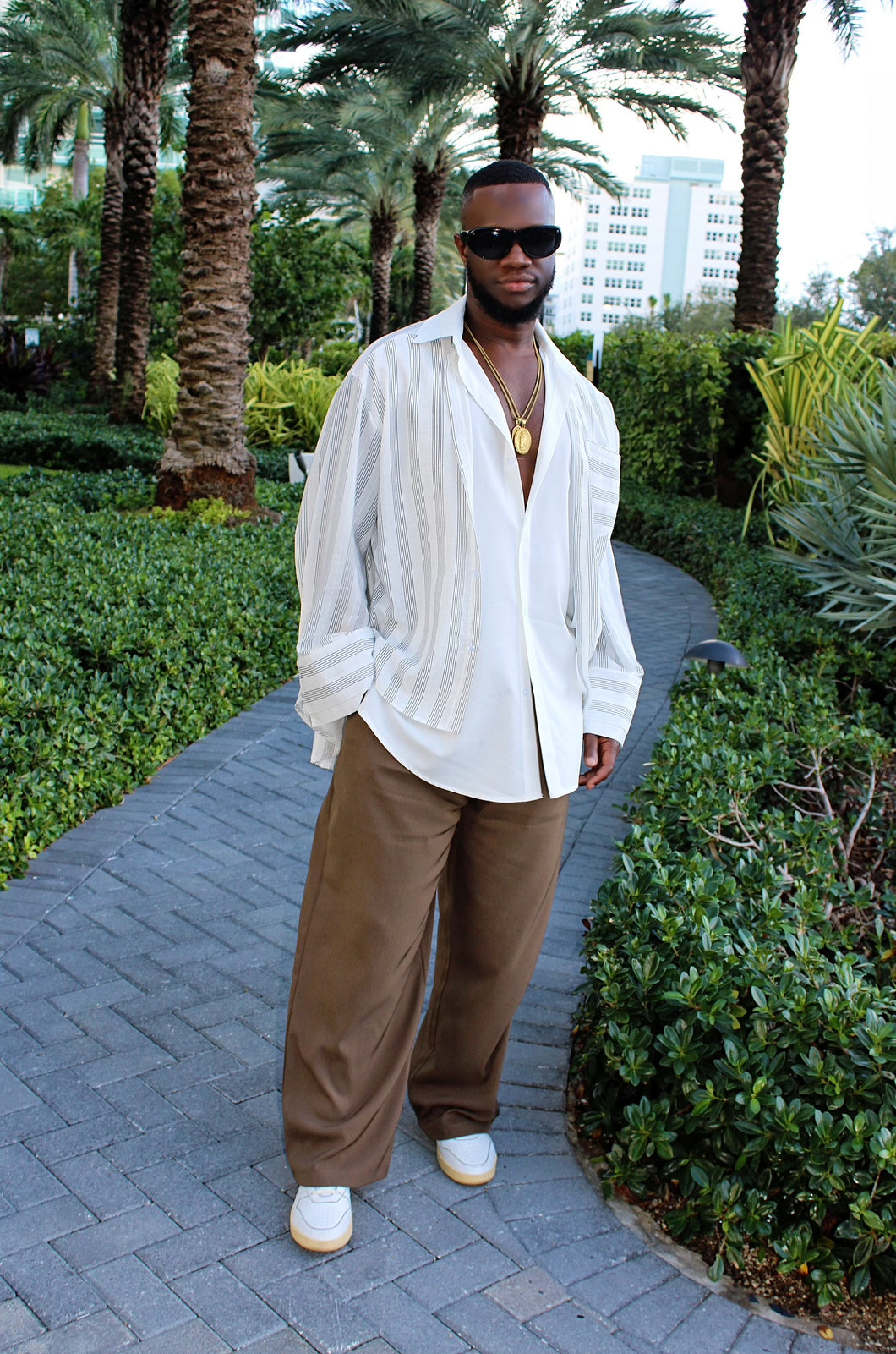 THE CASUAL BROWN WIDE LEG PANTS