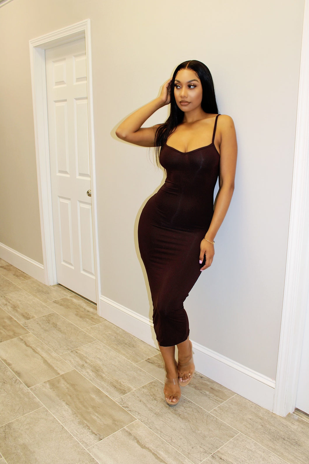 LITTLE BROWN DRESS