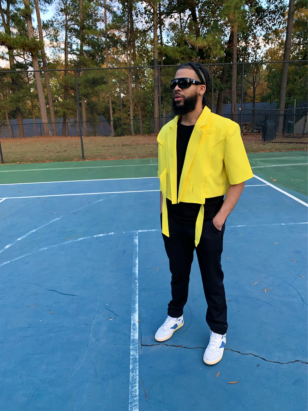 SUMMER CROP YELLOW BLAZER