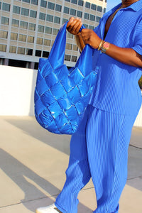 WET ROYAL PADDED TOTE