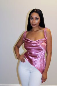 PINK SILKY TOP