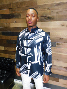CONTEMPORARY CHINESE ABSTRACT SHIRT